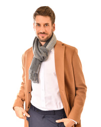 zweifarbiger Kaschmirschal grau