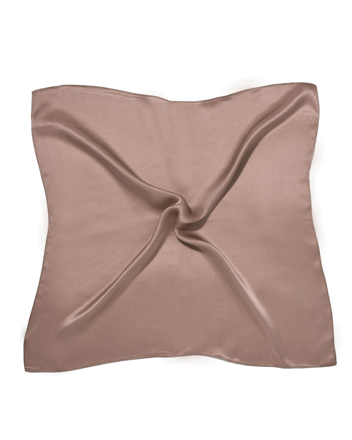 Seidentuch quadratisch einfarbig 53x53 taupe