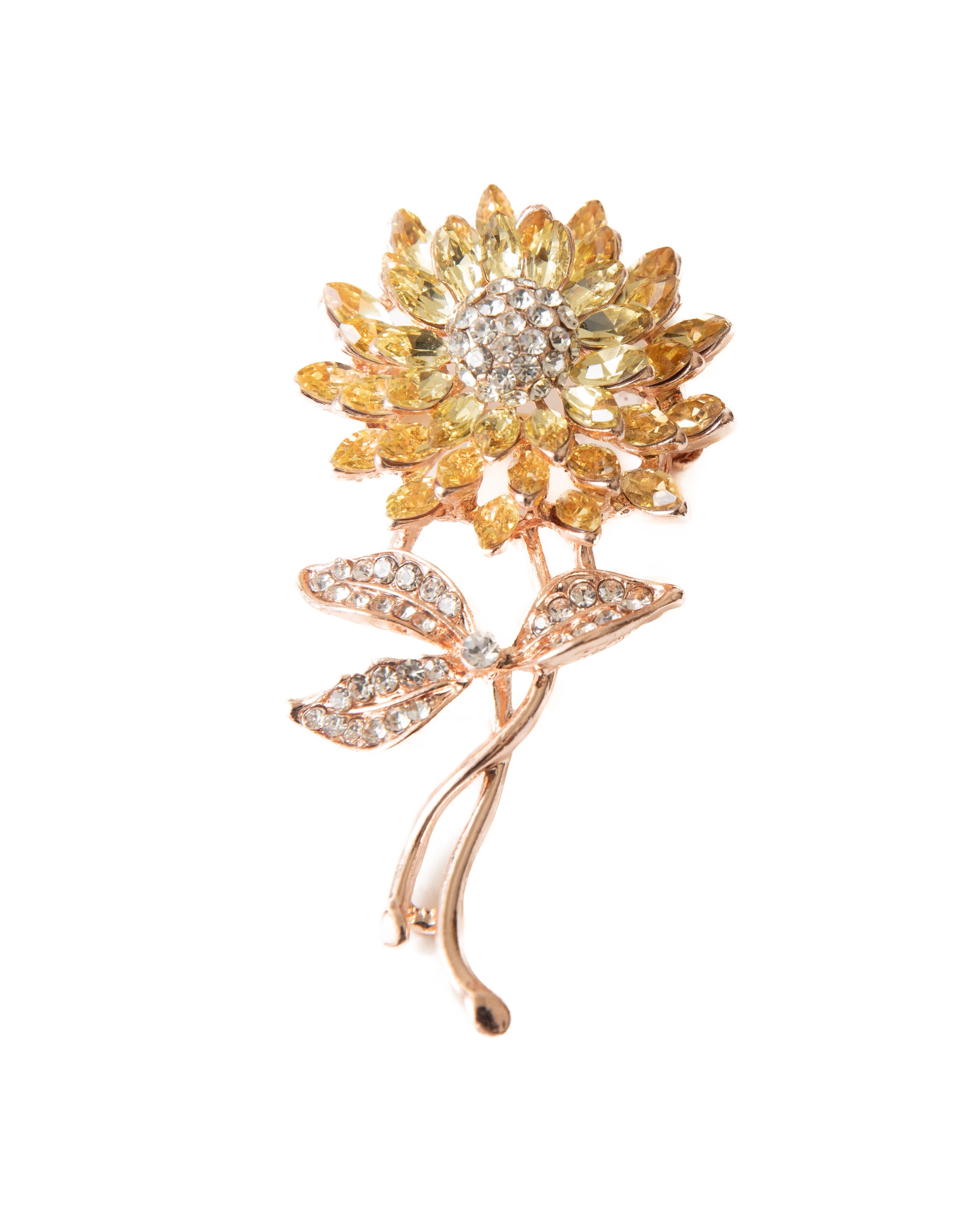 MayTree Brosche "Goldene Chrysantheme"