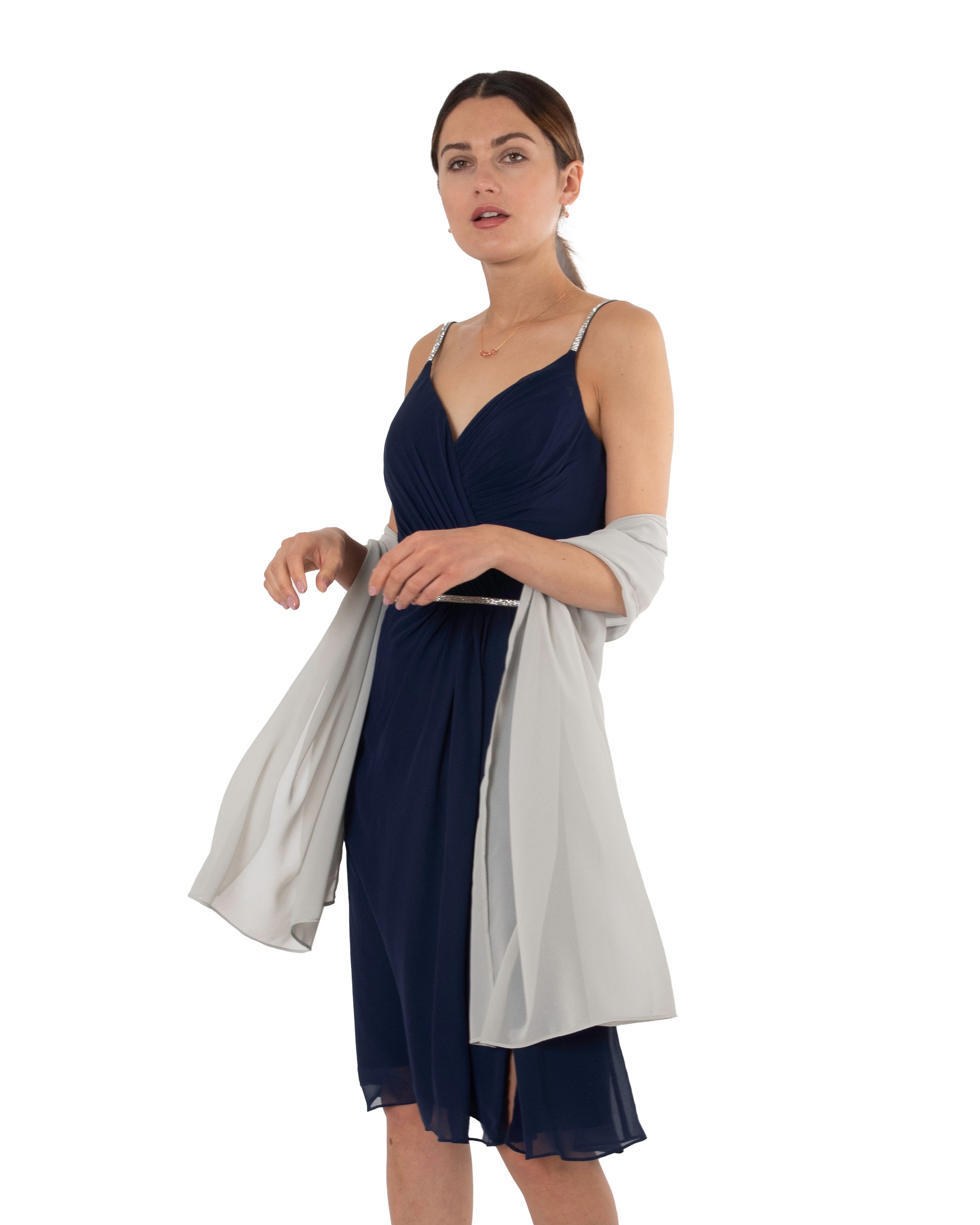 Chiffon Schal einfarbig