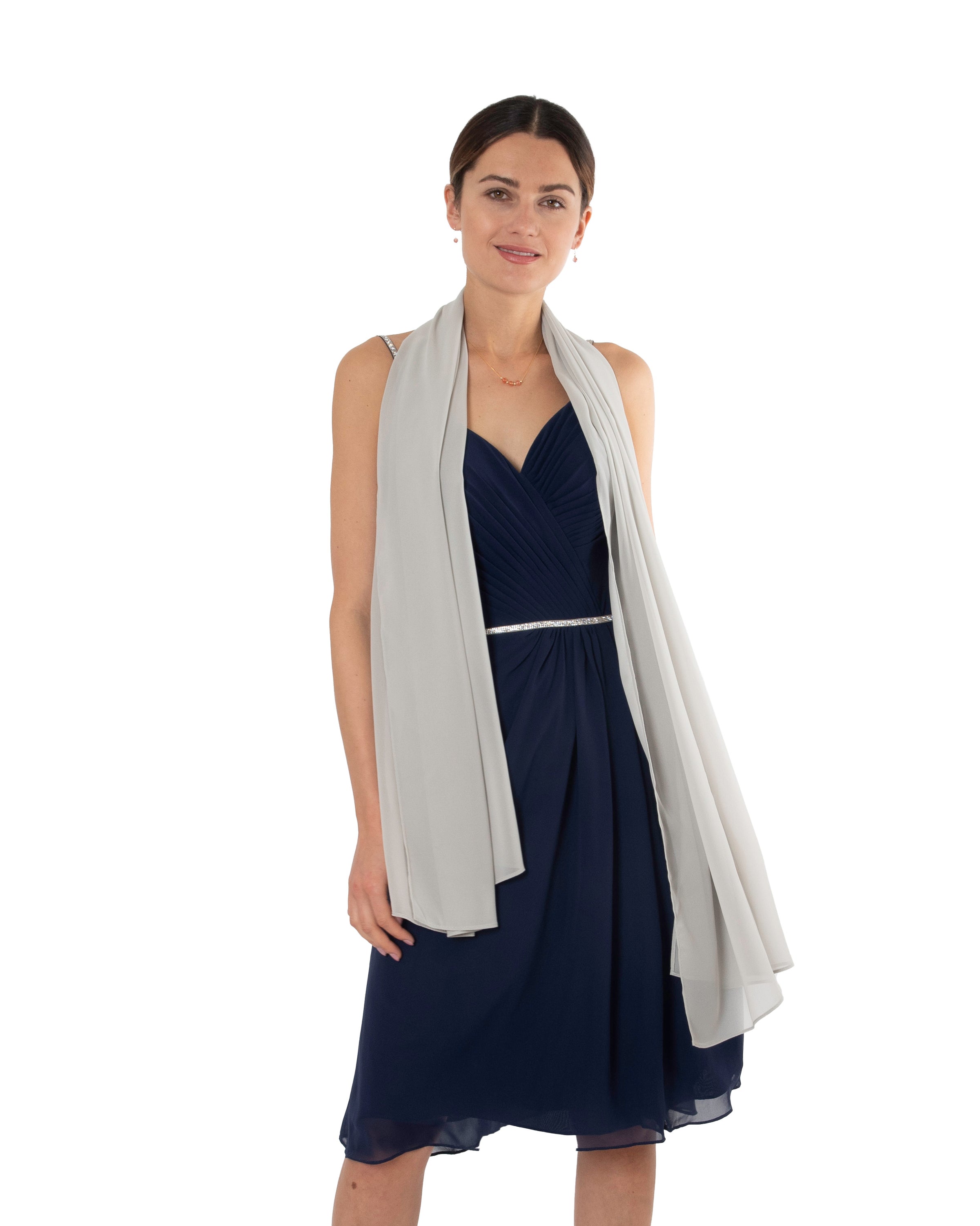 Chiffon Schal einfarbig