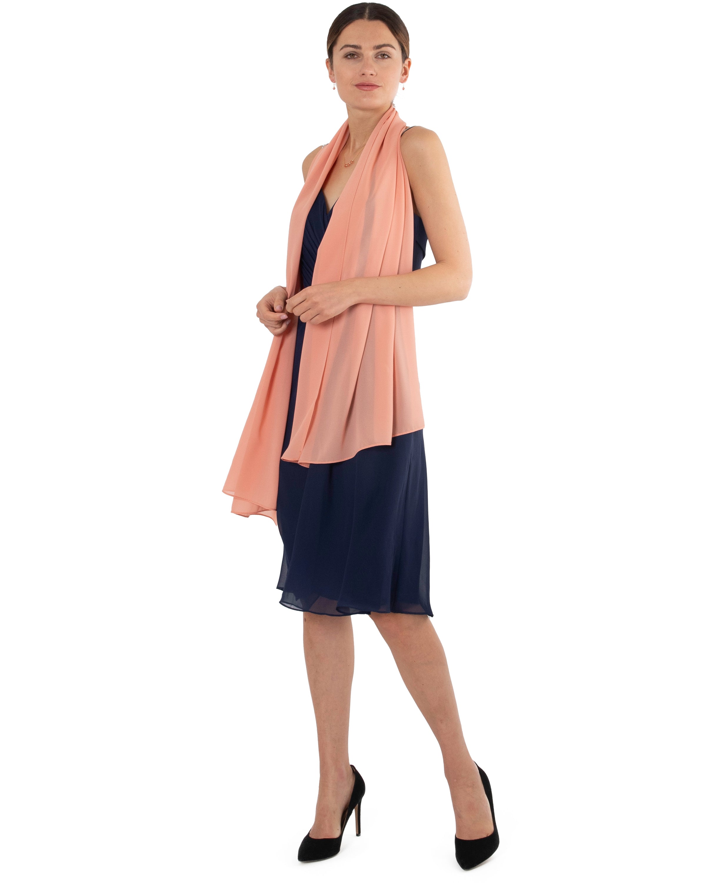 Chiffon Schal einfarbig