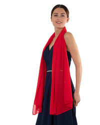 Chiffon Schal einfarbig