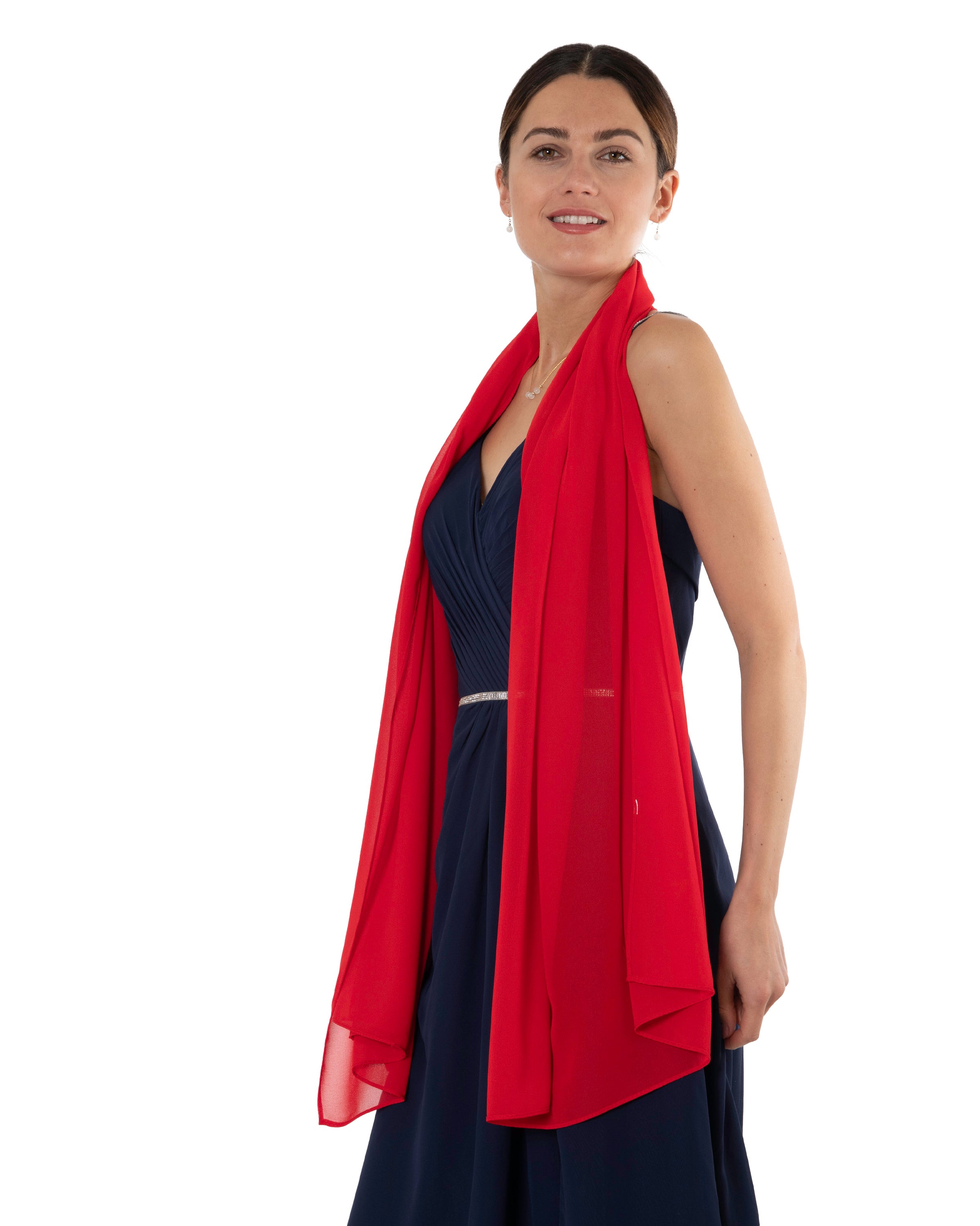 Chiffon Schal einfarbig