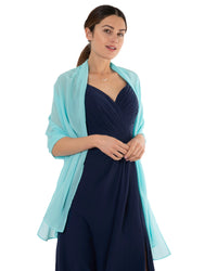 Chiffon Schal einfarbig