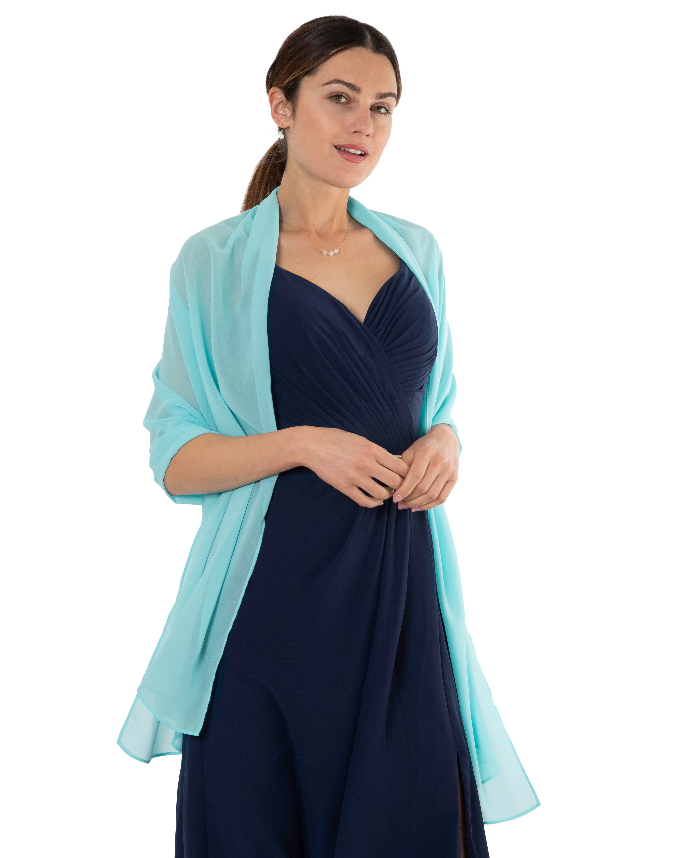 Chiffon Schal einfarbig