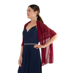 Chiffon Schal einfarbig