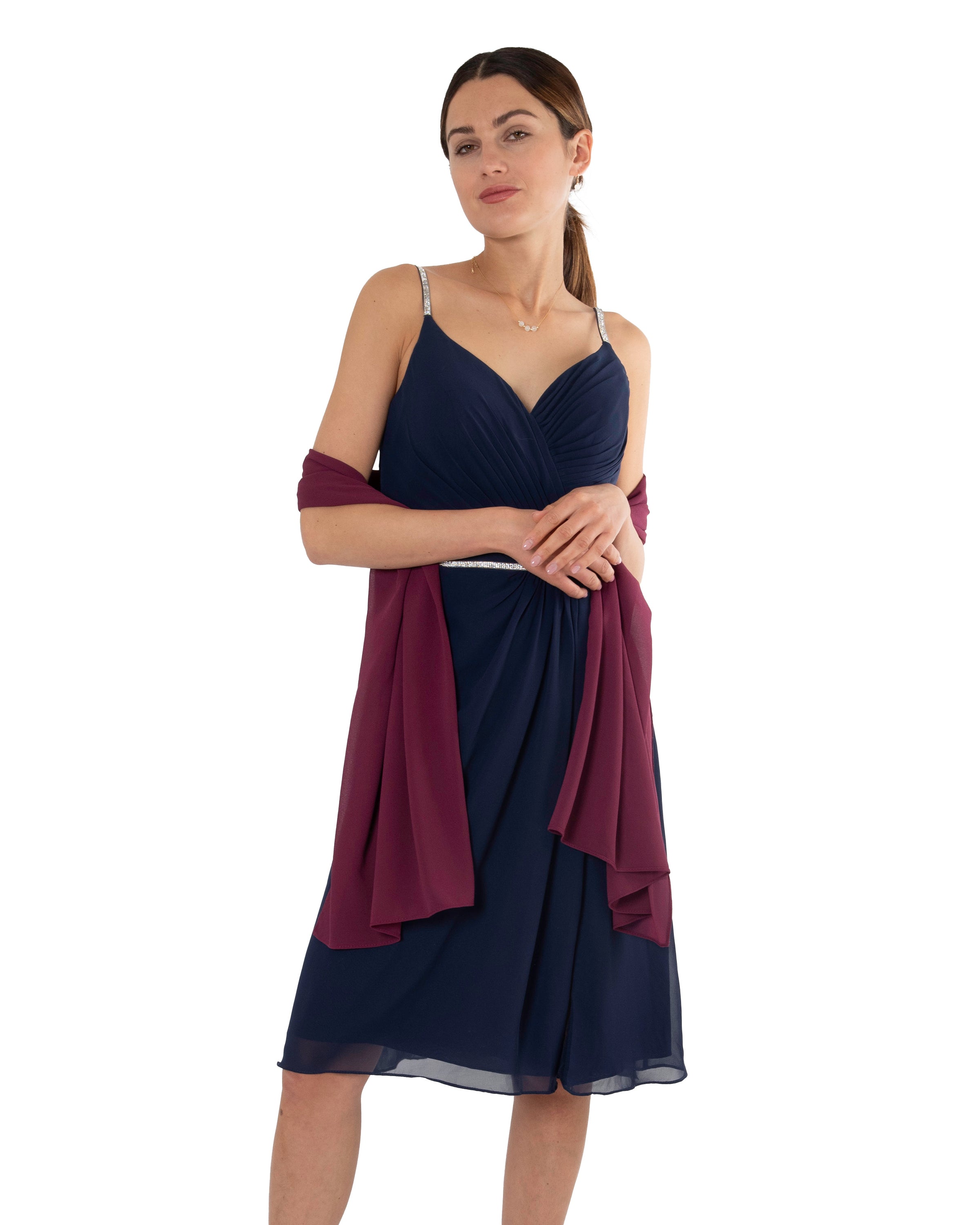 Chiffon Schal einfarbig