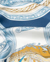 Silk scarf Premium with hand-rolled edge square 86x86, Maritime Baroque