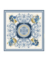 Silk scarf Premium with hand-rolled edge square 86x86, Maritime Baroque