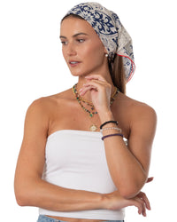 Silk scarf with cotton