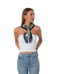 Silk scarf with cotton