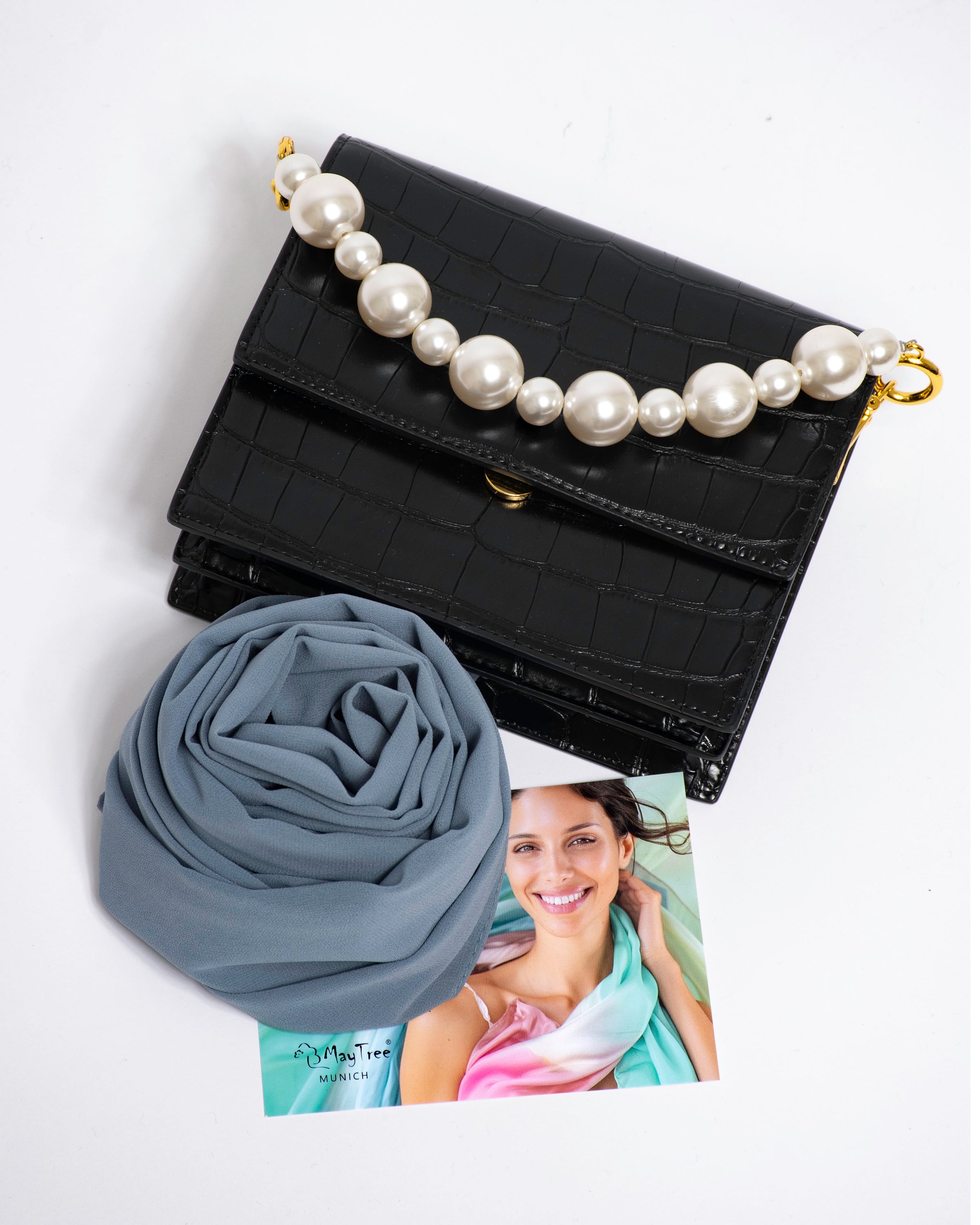 Chiffon Schal einfarbig