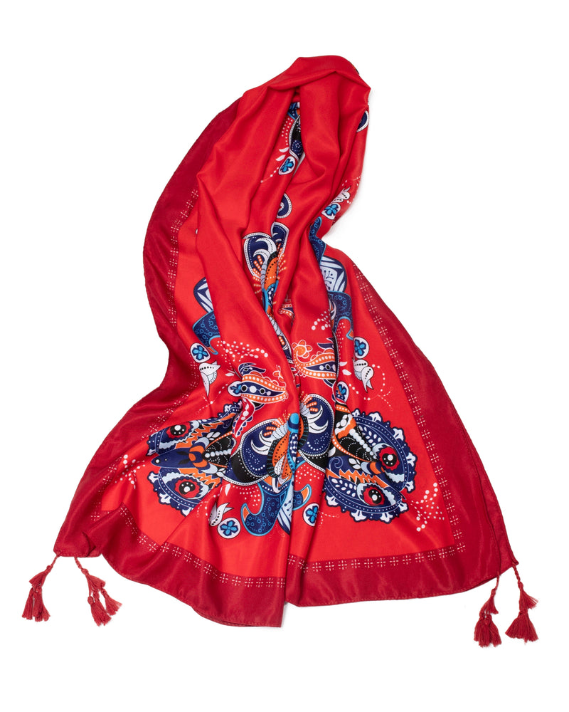 Beach scarves in various designs