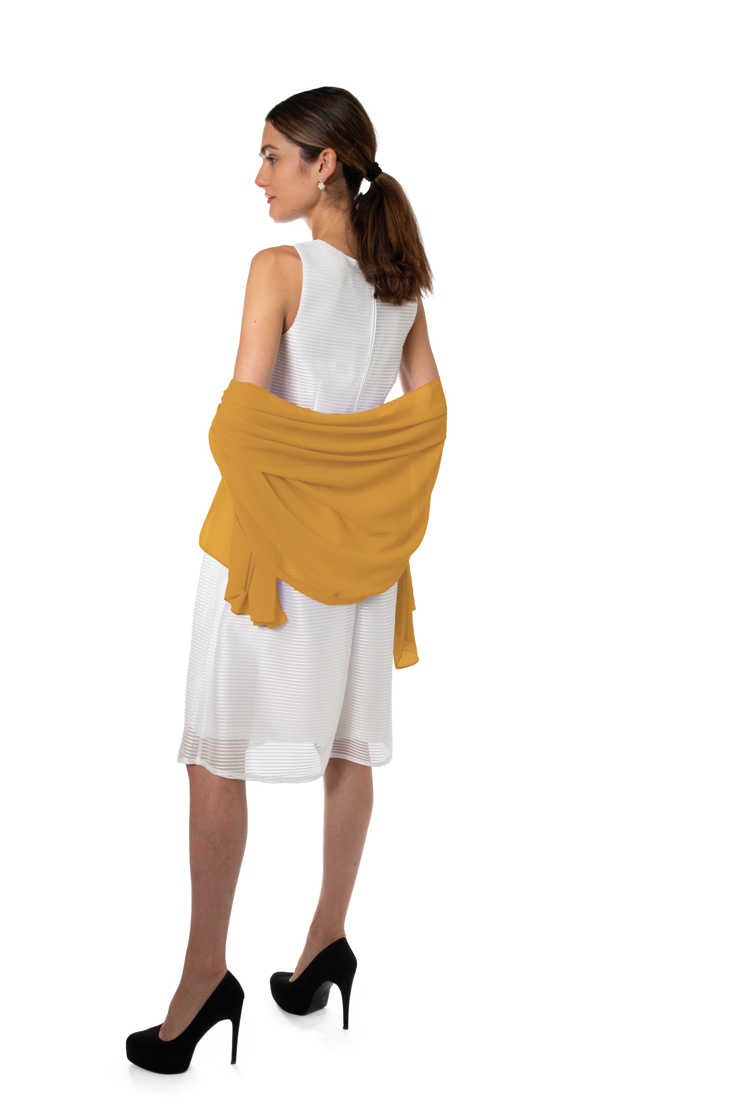 Chiffon Schal einfarbig