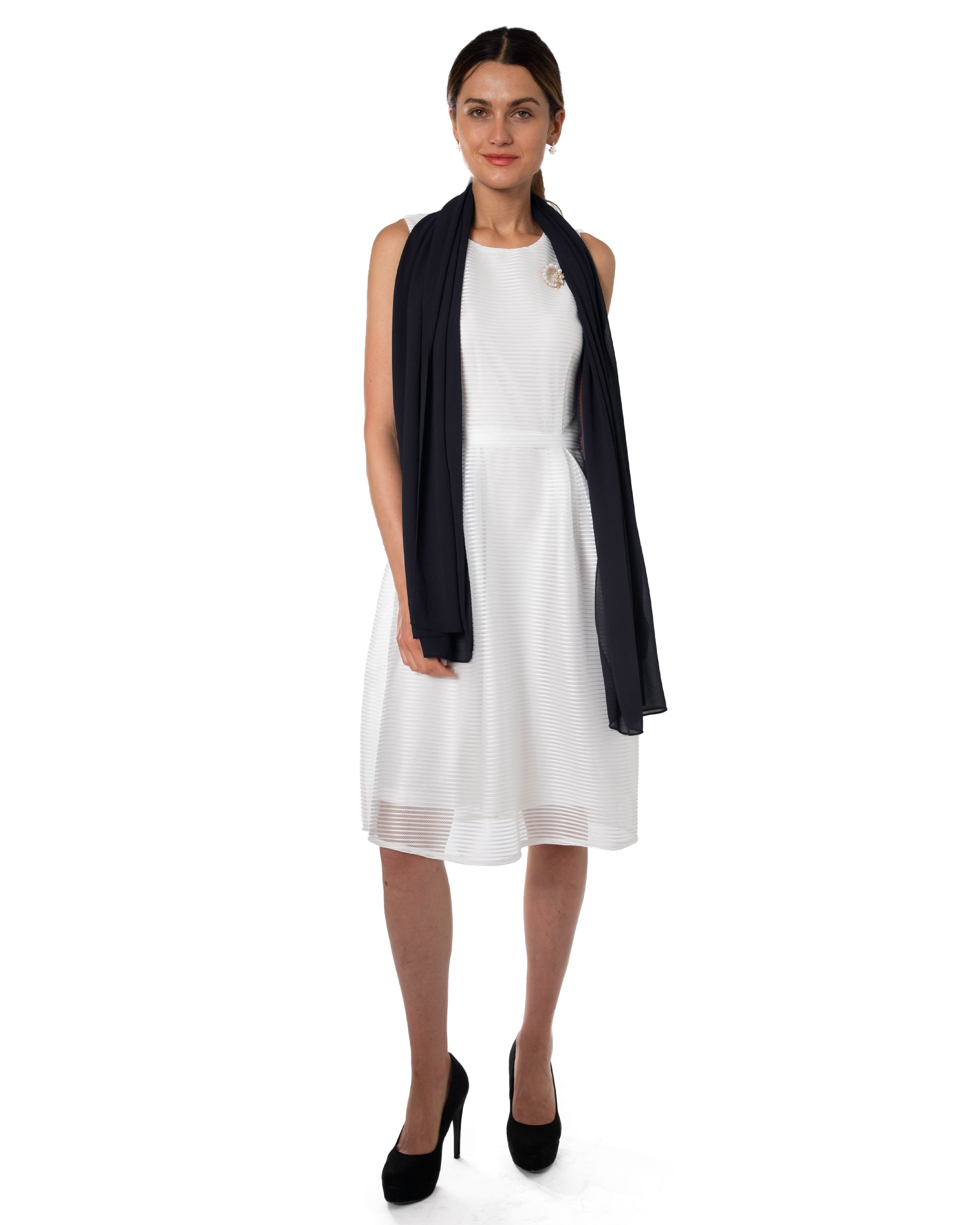 Chiffon Schal einfarbig