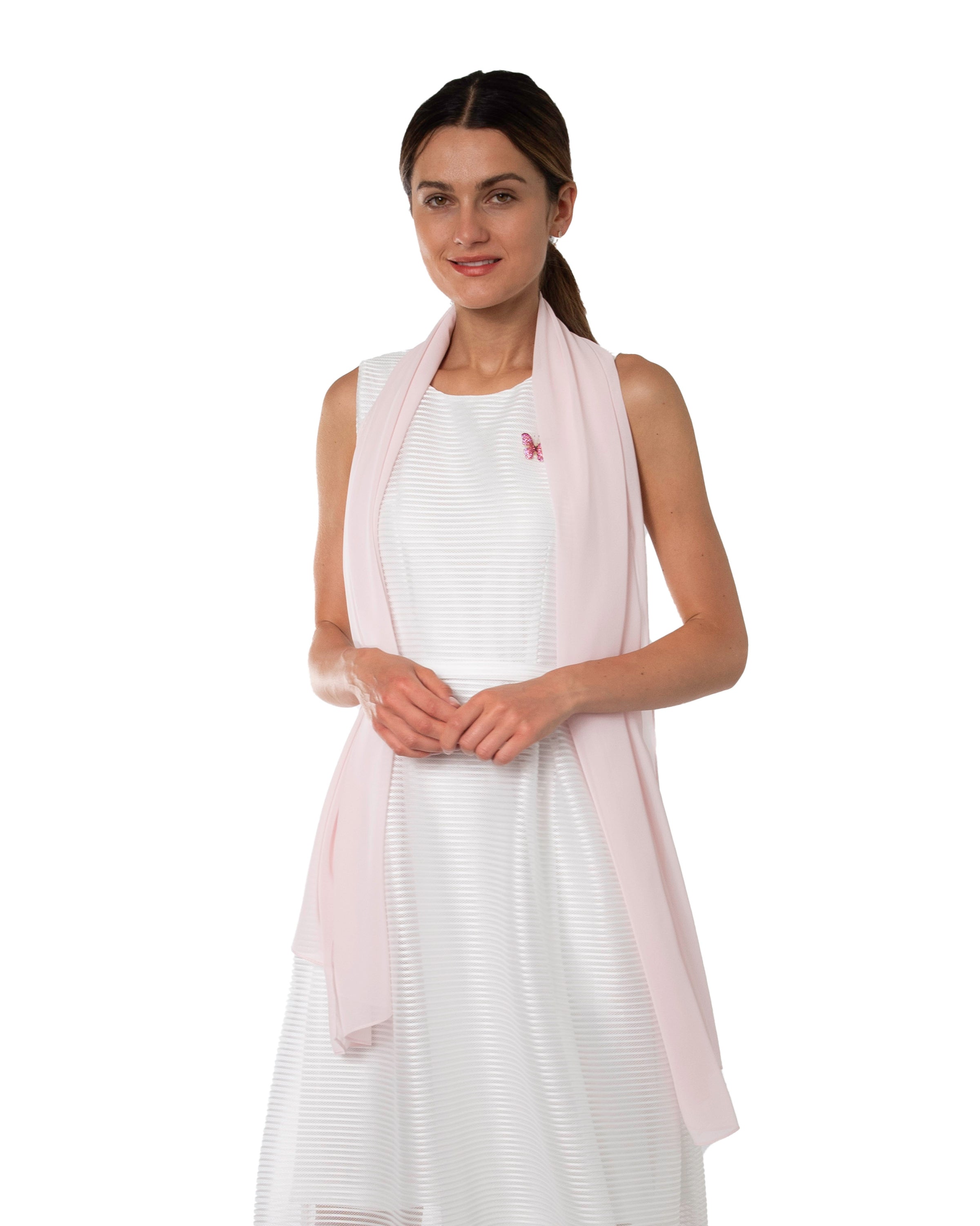 Chiffon Schal einfarbig