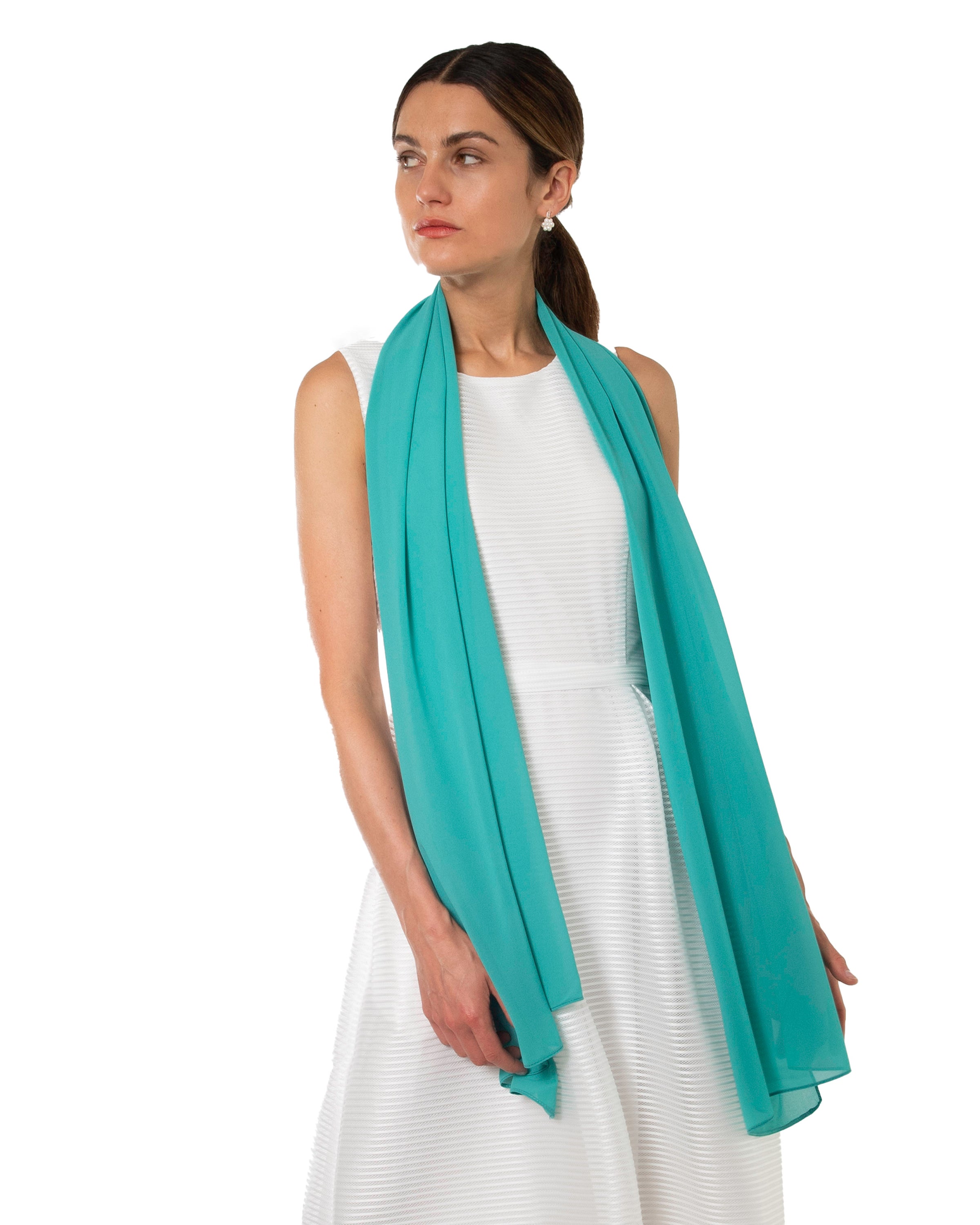 Chiffon Schal einfarbig