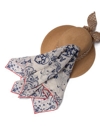 Silk scarf with cotton