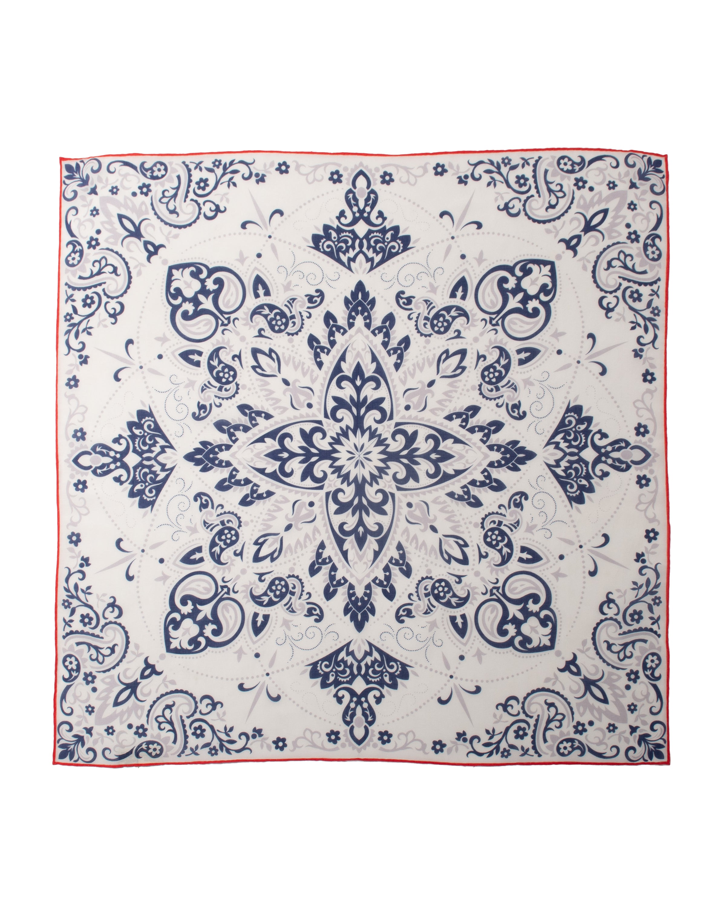 Silk scarf with cotton