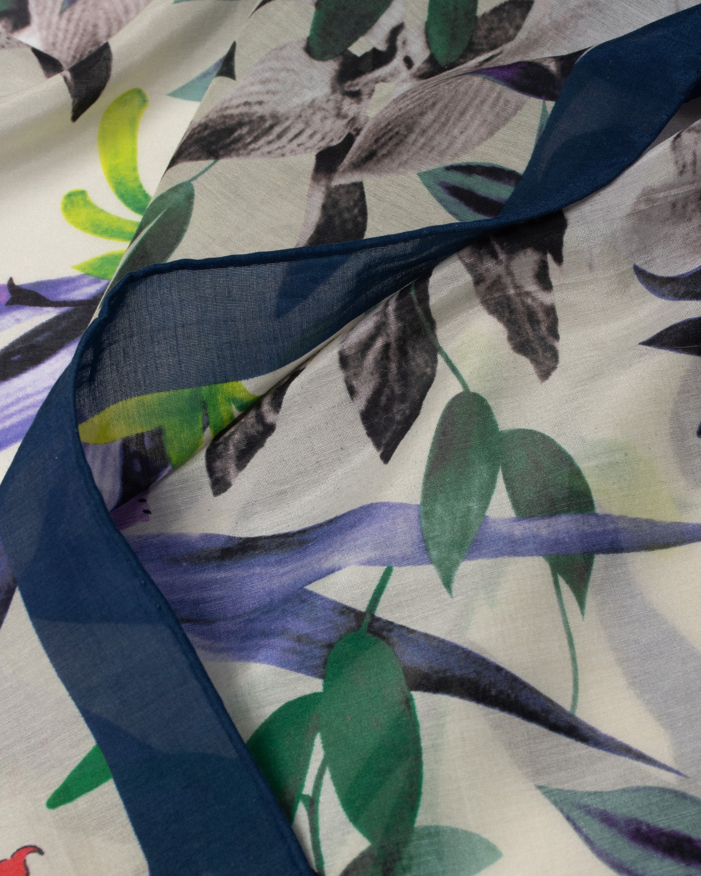 Silk scarf with cotton