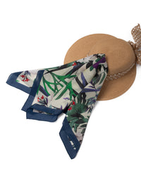 Silk scarf with cotton