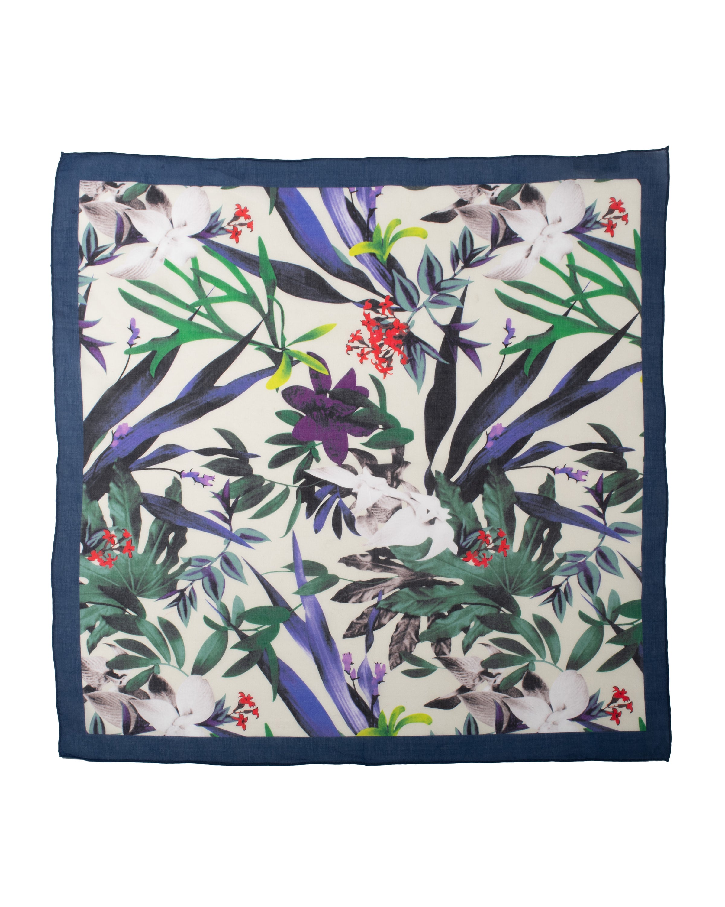 Silk scarf with cotton