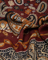 Large fashion scarf Cashmere Feeling 130x130cm Paisley