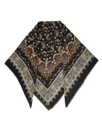 Large fashion scarf Cashmere Feeling 130x130cm Paisley