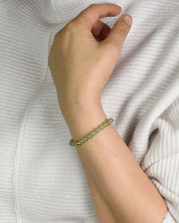 Armband Jade19-21cm mit 24K vergoldener 925Silberperle