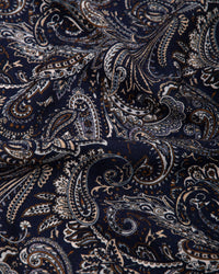 Silk scarf wool and silk square 64x64cm, paisley wine red double-sided
