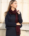 Cashmere scarf plain plum