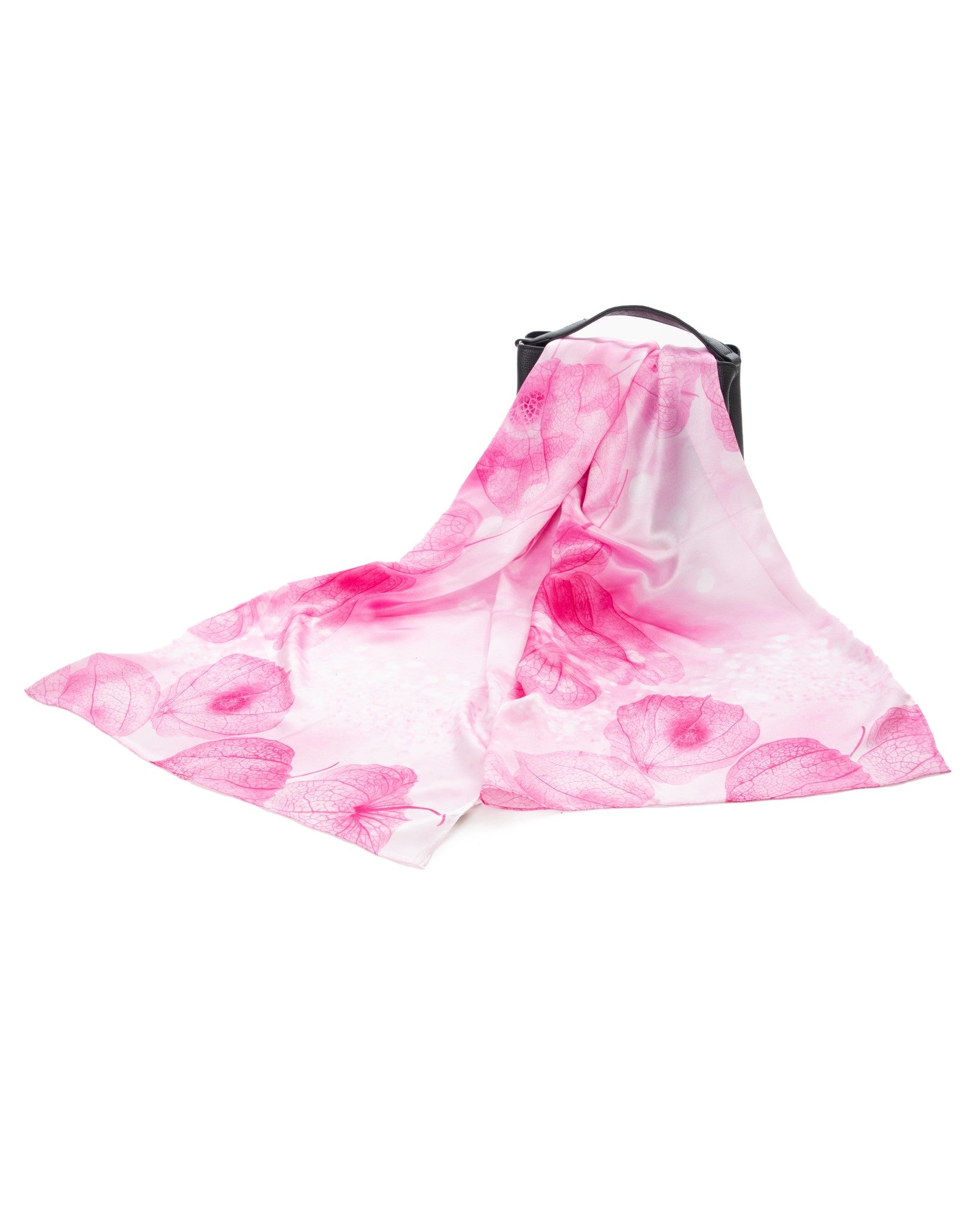 Seidenschal Physalis pink 55 x 175 cm