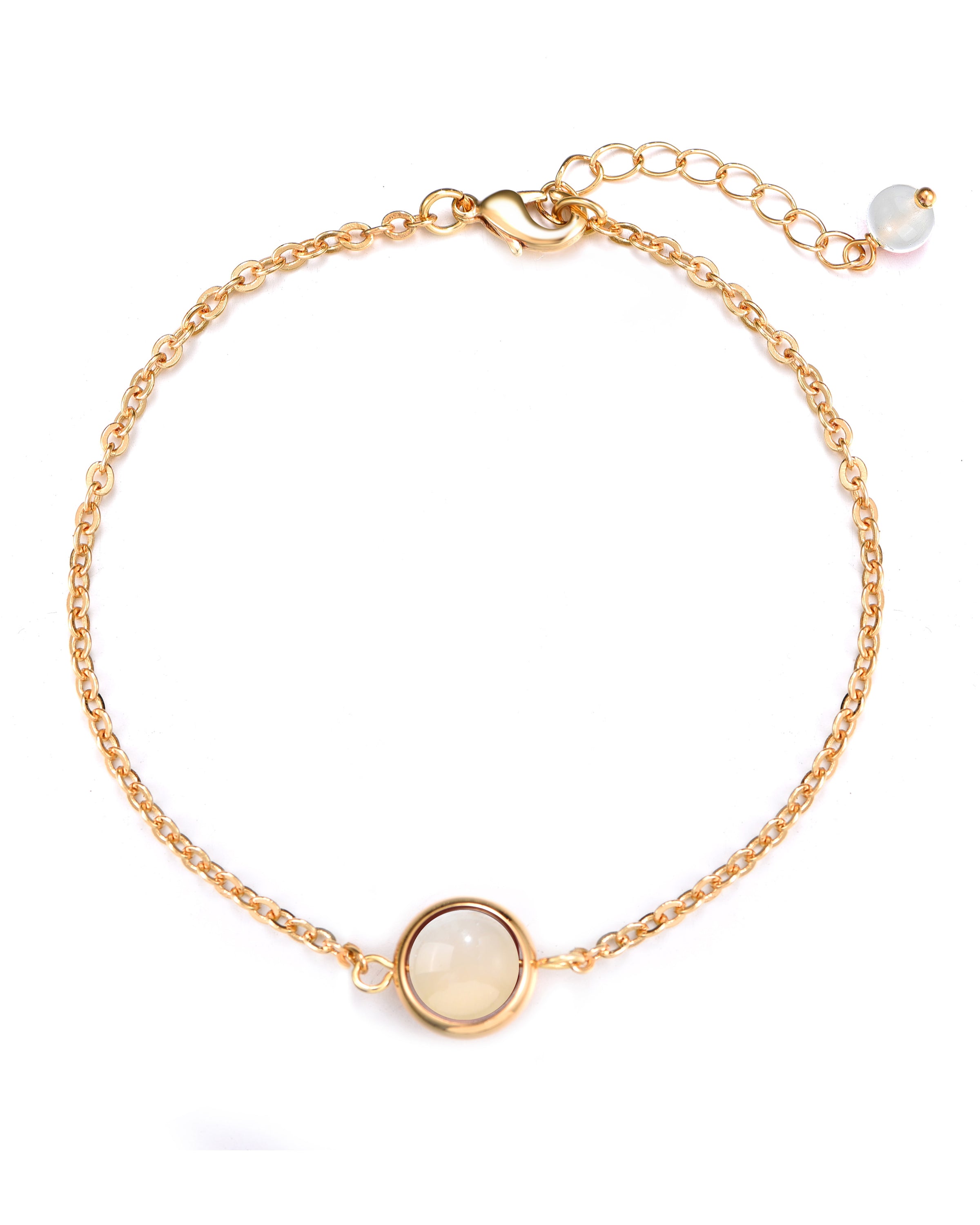 Armband Rondo,  weißer Mondstein