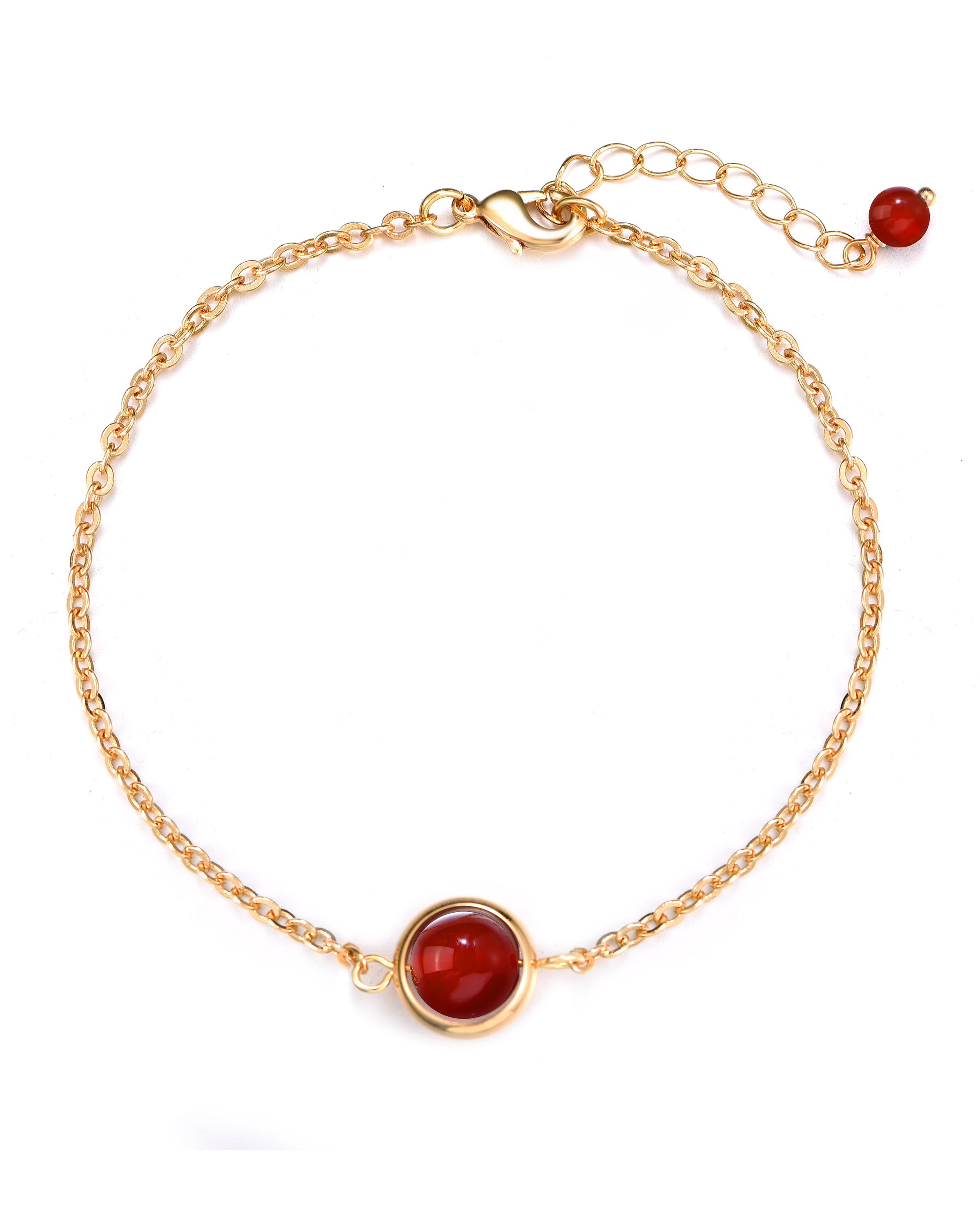 Armband Rondo,  roter Karneol