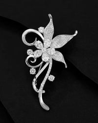 MayTree Brosche "Elfenblüte" , mit Strass-Steinen