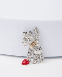 MayTree brooch "Bear with bow tie and heart"