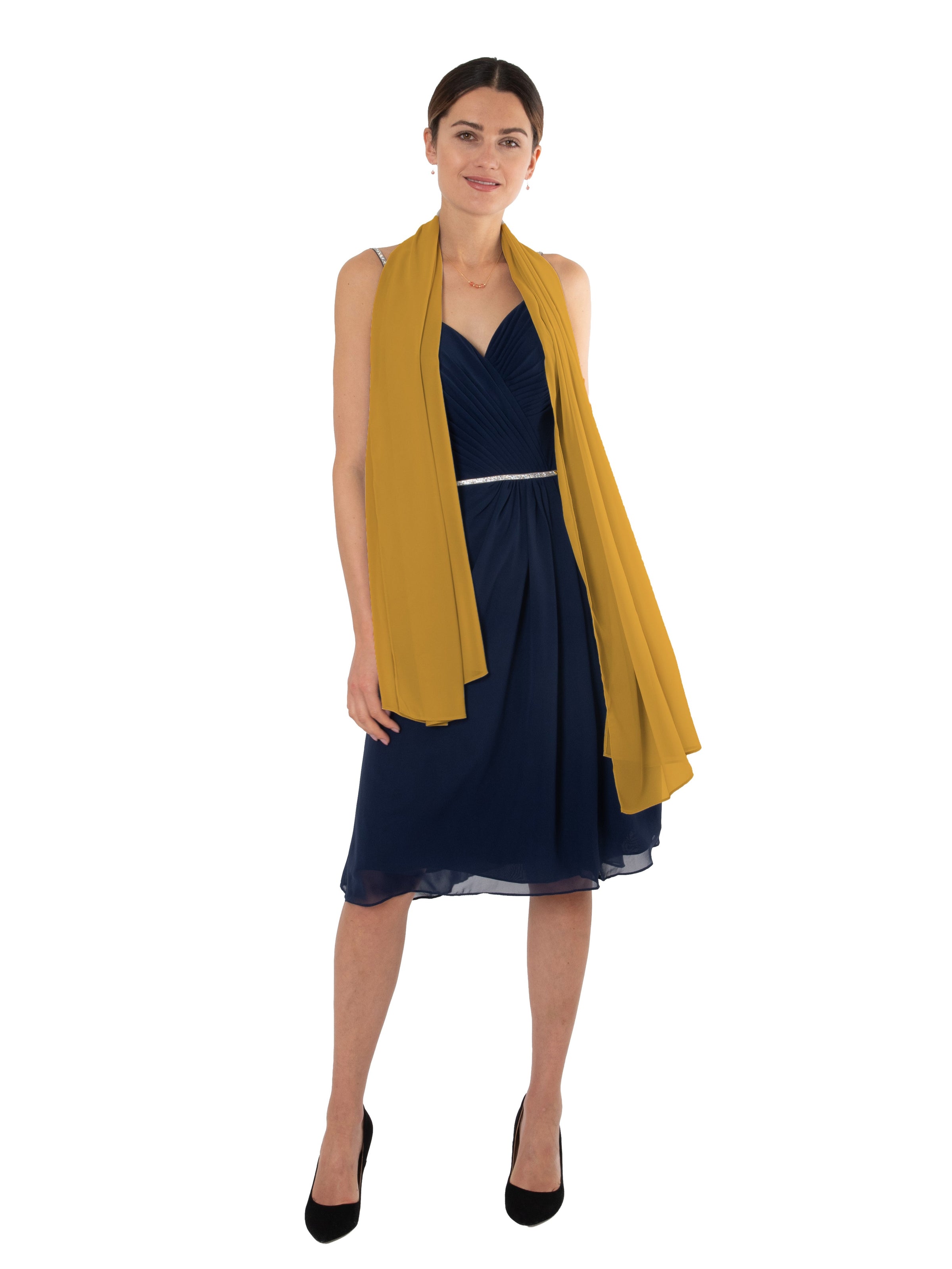 Chiffon Schal einfarbig