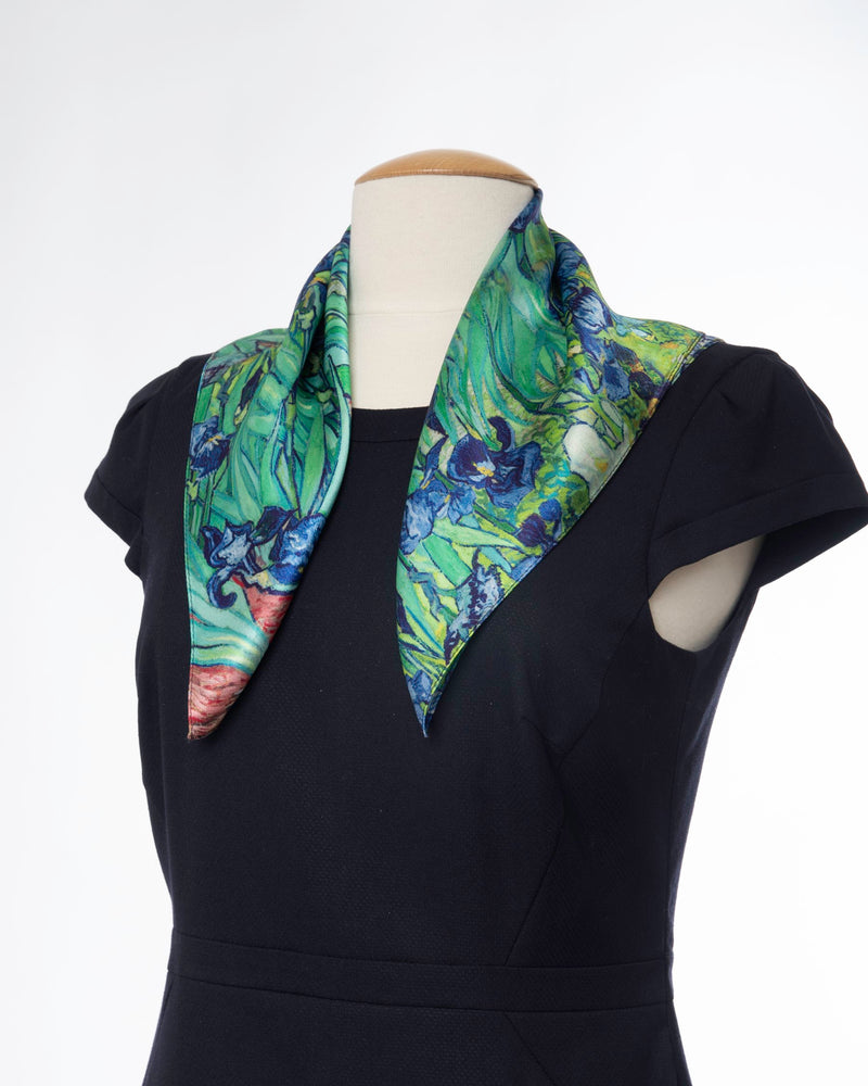 Silk scarf Vincent Iris