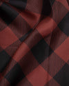 Men's silk scarf plaid wine red