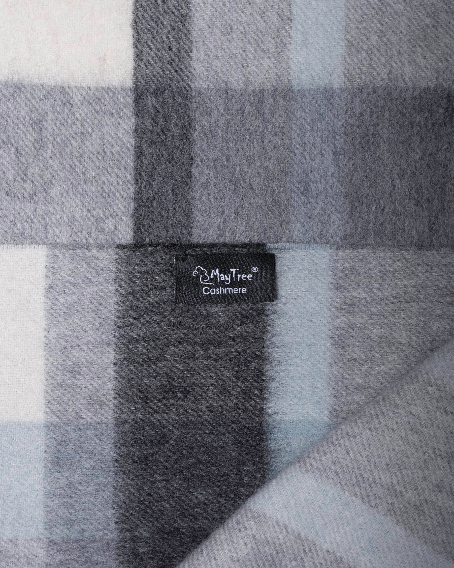 Écharpe de cachemire Tartan divers gris