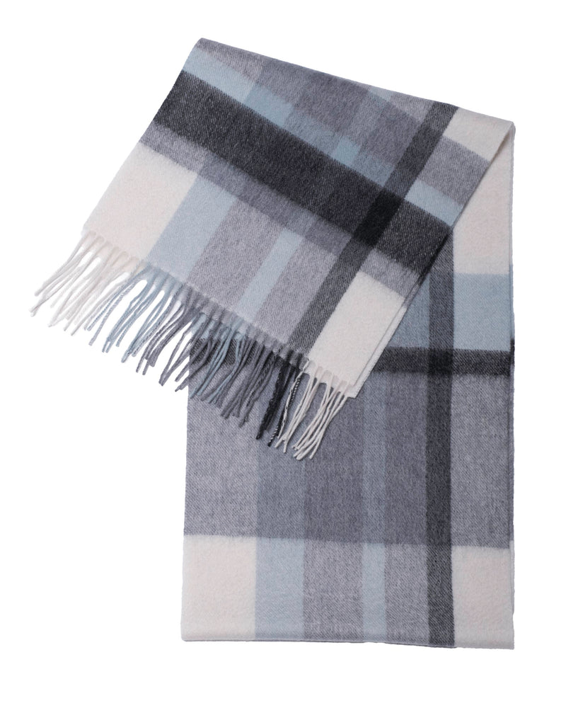 Écharpe de cachemire Tartan divers gris