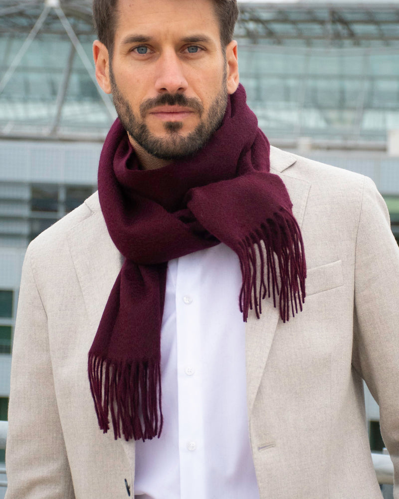 Cashmere scarf plain plum