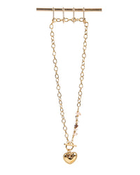 Edelstahl Kette 18K vergoldet mit einem Herzanhänger