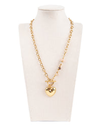 Edelstahl Kette 18K vergoldet mit einem Herzanhänger