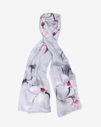 Foulard en soie magnolia 55 x 175 cm, foulard d'été