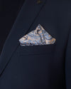 Men's silk scarf paisley light blue