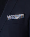 Men's silk scarf paisley light blue