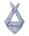 Men's silk scarf paisley light blue