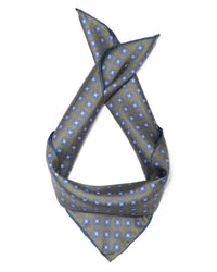 Men's silk scarf subtle pattern green